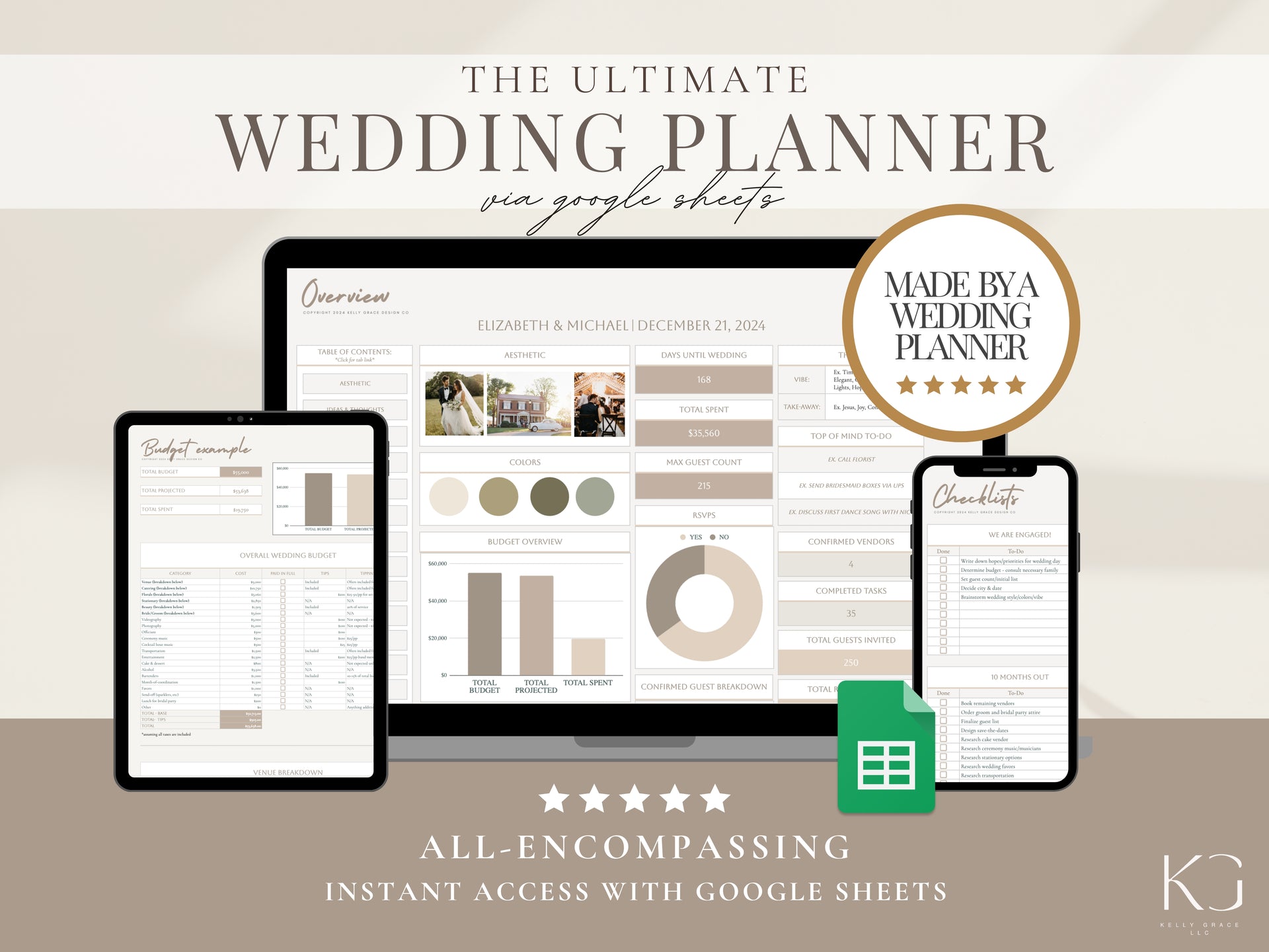 Excel Spreadsheet 20k Wedding Budget Digital Wedding Planner